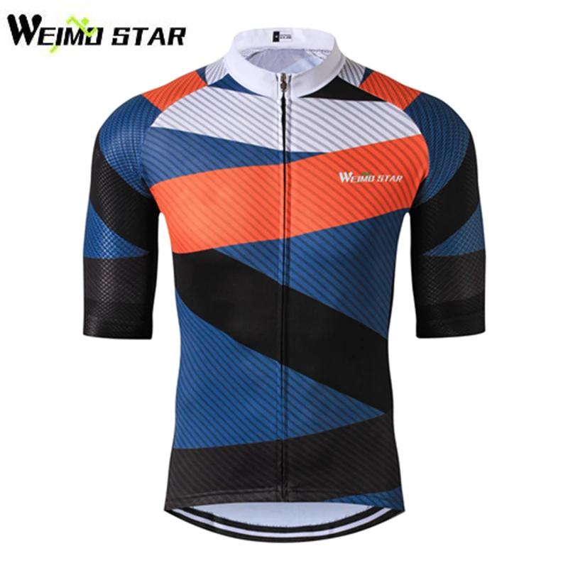 Weimostar мужские про команды Половина рукава Велоспорт Джерси Топ mtb велосипедный