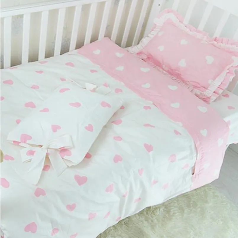 3 шт. Детские комплекты постельного белья розовая кружевная детская кровать