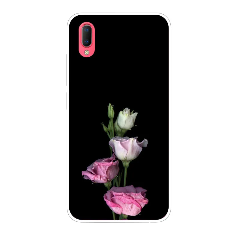 Vivo Y93S Y93 Case Silicon Blue plum Painting Soft TPU Back Cover for Phone protect cases shell |