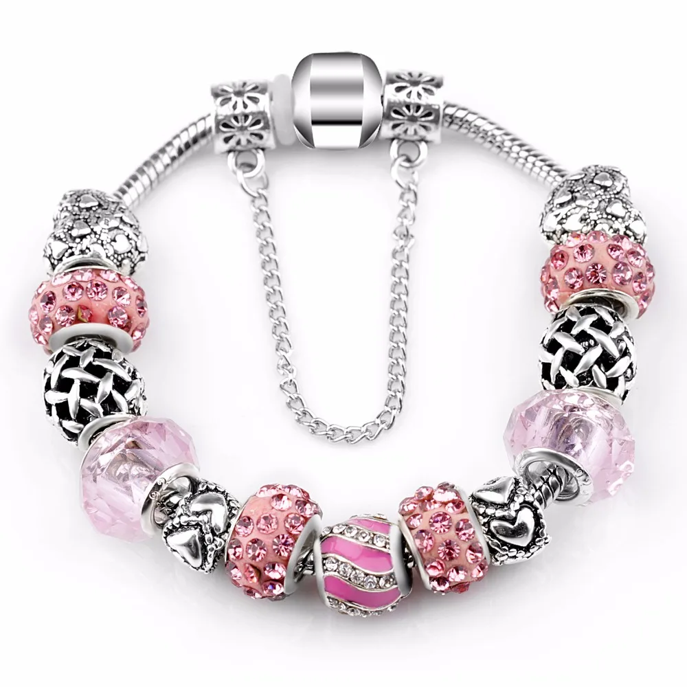 Женский браслет с бусинами из венецианского стекла|bracelets for|bracelets for women silvercharm bracelet