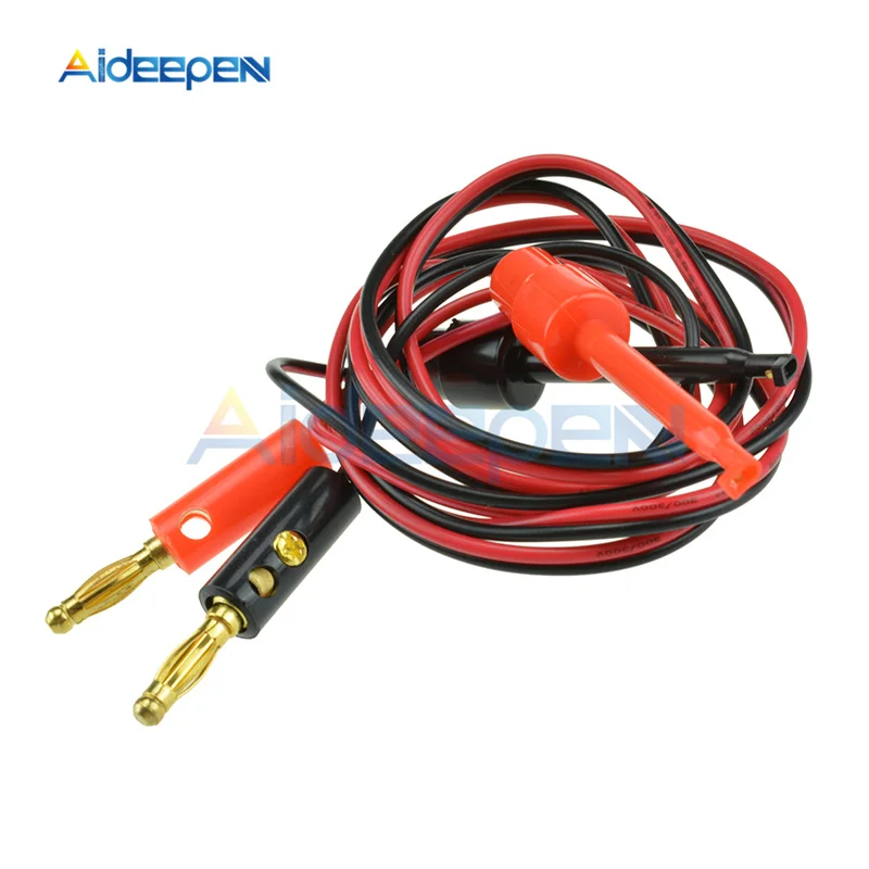 1 пара 4 мм вилка типа банан для тестирования крючка зажим свинцовый кабель м