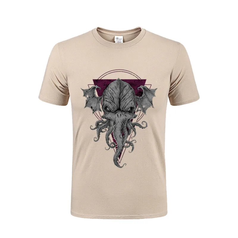 2017 Летняя мужская футболка новая с коротким рукавом Love Craft Cthulhu Мужская Evolution