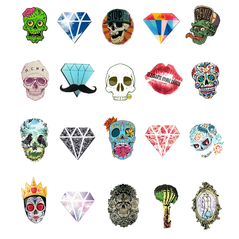 1 шт. акриловые значки в форме алмаза и черепа каваи на рюкзак одежду булавка|badge