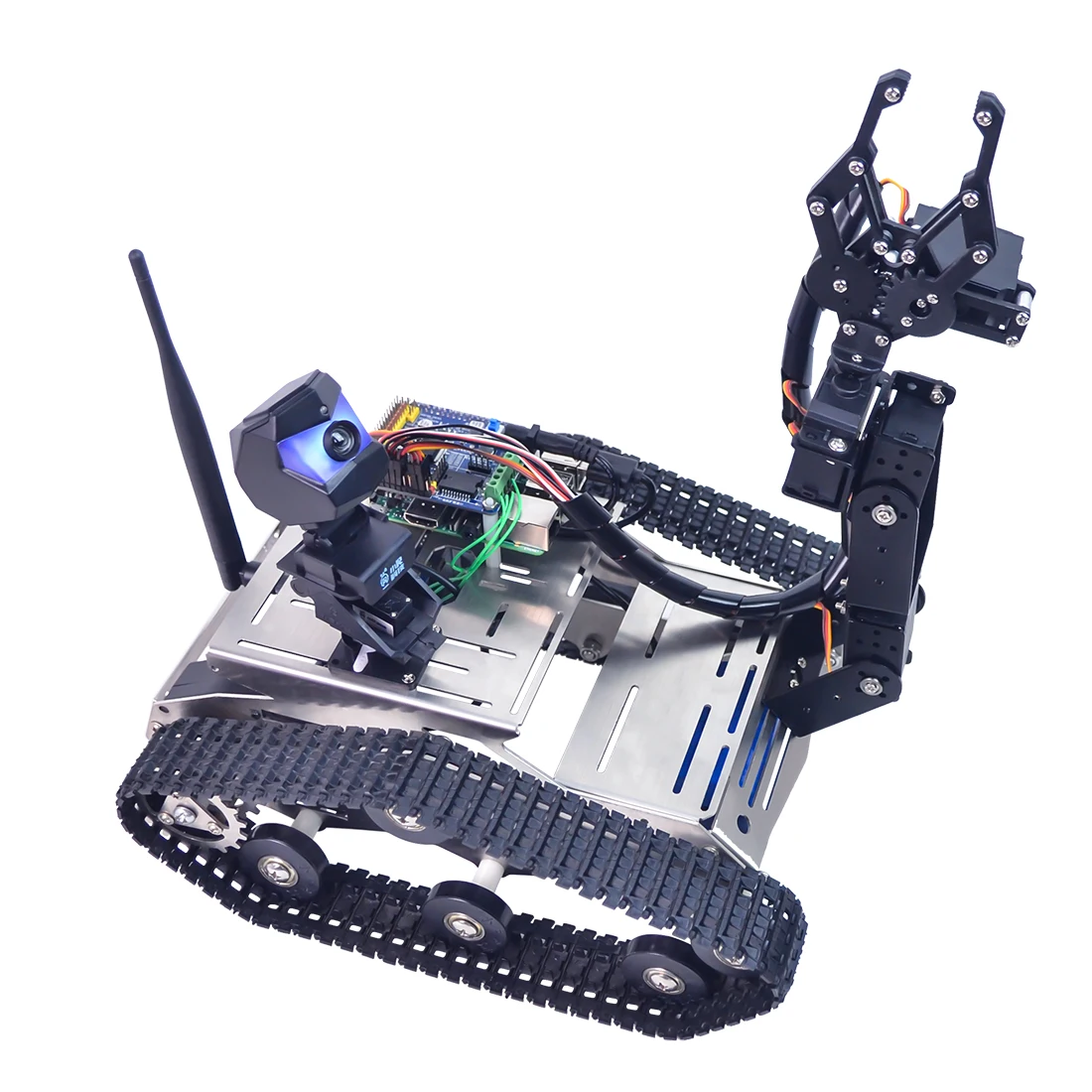 Программируемый TH Wi Fi FPV Танк робот автомобильный комплект с рычагом для Arduino MEGA
