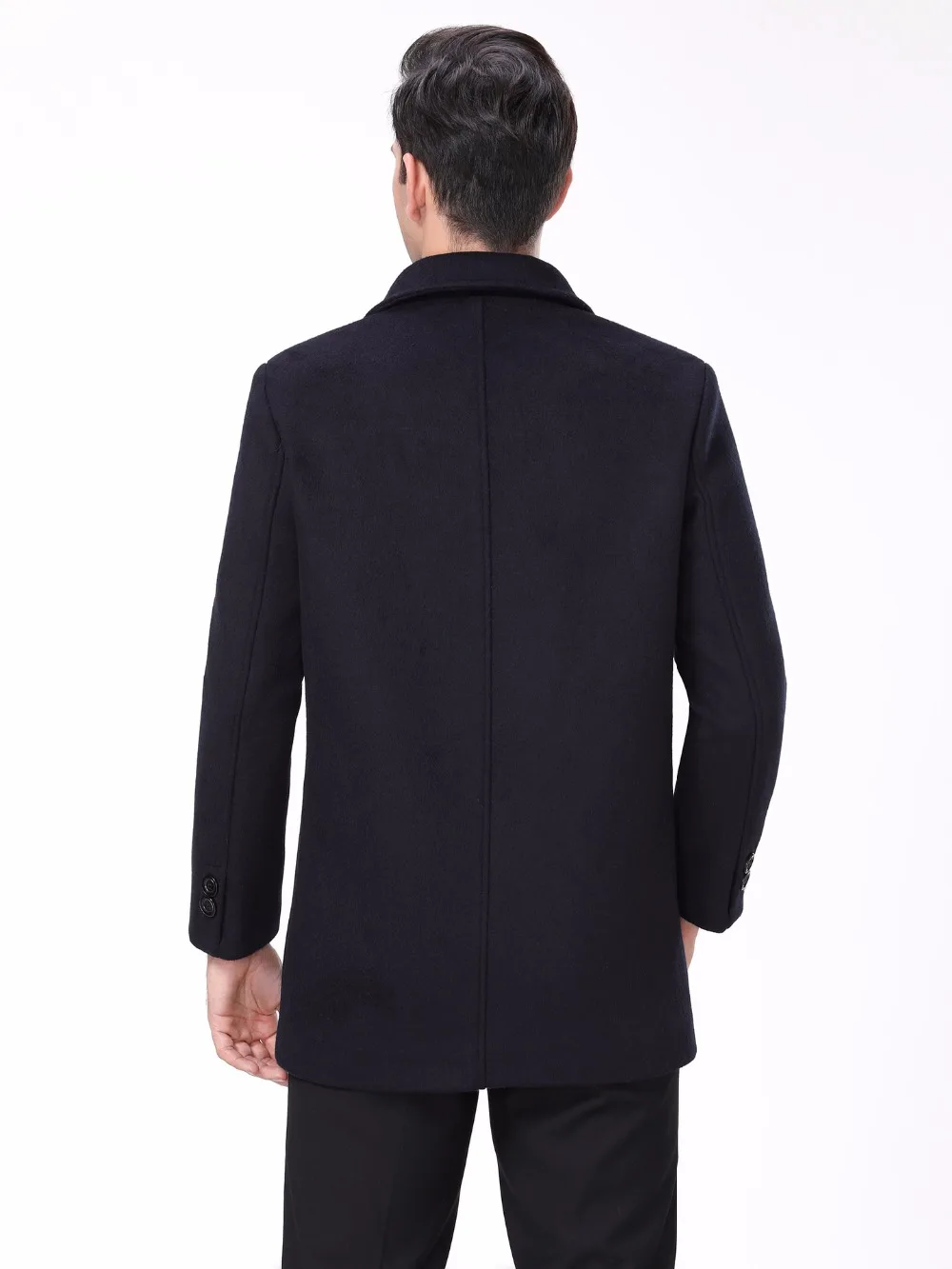 Вес 100 кг Мужская кашемировая Деловая одежда зимнее шерстяное пальто хлопковая