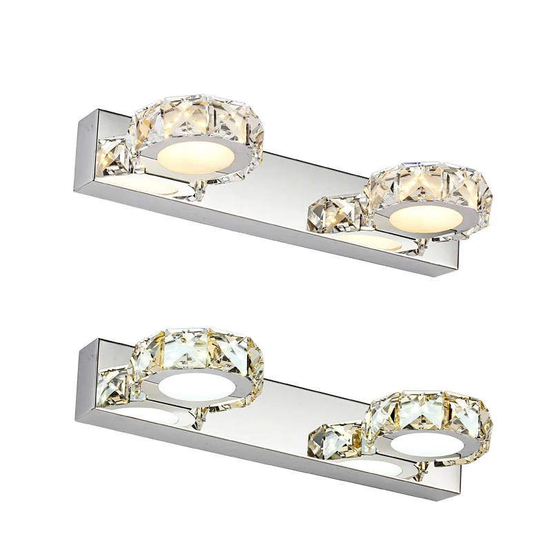 Современный светодиодный настенный светильник 6 Вт 32 см Хрустальный зеркальный