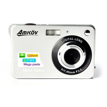 Мини Amkov Camara Fotografica цифровая 18 мегапиксельная 720P HD цифровая камера портативная Карманная камера Appareil Photo Numerique - Цвет: Sliver