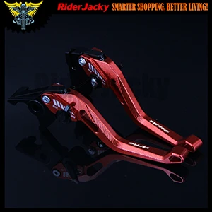 Red Лазерный Логотип(YZFR6) 3D дизайн(ромб полые) Черный ЧПУ Регулируемый рычаг тормоза мотоцикла сцепления для YAMAHA YZFR6 YZF R6 17 - Цвет: Red