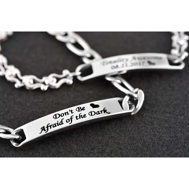 1 набор прямоугольный браслет LASPERAL с подвесками резные сердца сообщения о любви