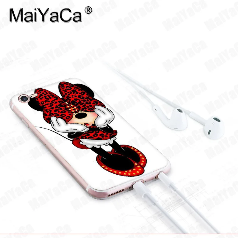 MaiYaCa для iphone 7 6 X чехол с рисунком Микки и Минни Маус Прозрачный чехол для телефона для iphone 8 7 6 6S Plus X 5 5S XS XR XSMAX