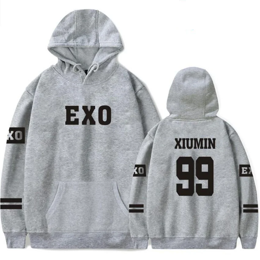 Флисовые толстовки с капюшоном KPOP EXO помогут влюбленным свободная толстовка k-pop