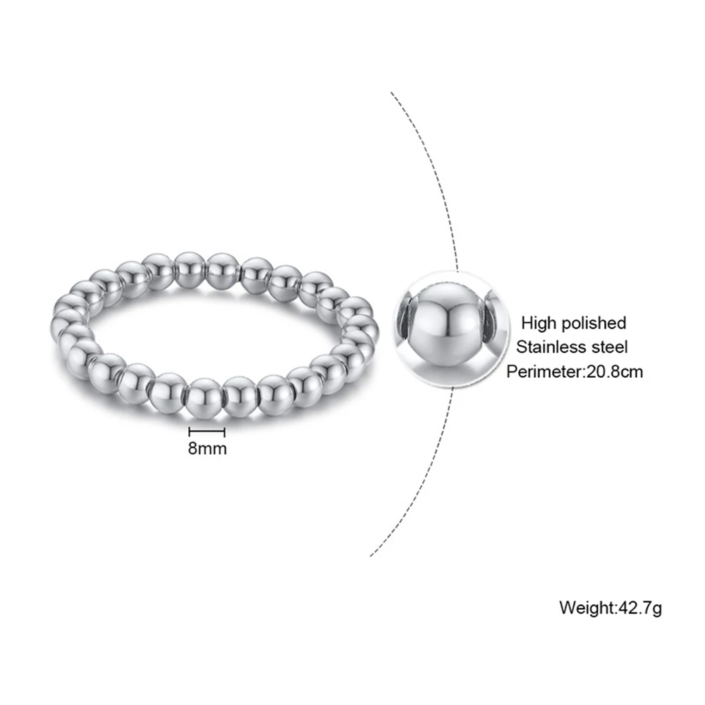 JHSL брендовые бусины из нержавеющей стали серебряного цвета мужские браслеты
