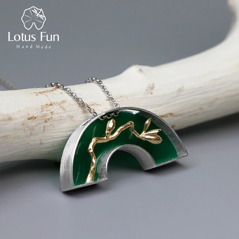 Lotus Fun Настоящее серебро 925 пробы ювелирное изделие ручной работы Классические
