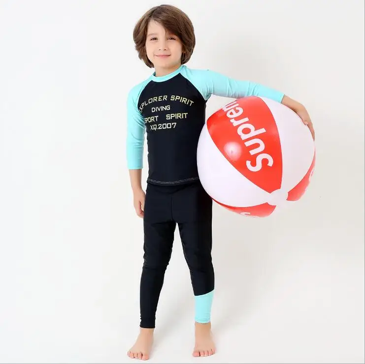 Новинка 2017 года купальник из двух частей для мальчиков купальный костюм Пляжная