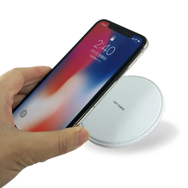 Мобильный телефон ци Беспроводной Зарядное устройство для iPhone X/8/8 плюс быстрая