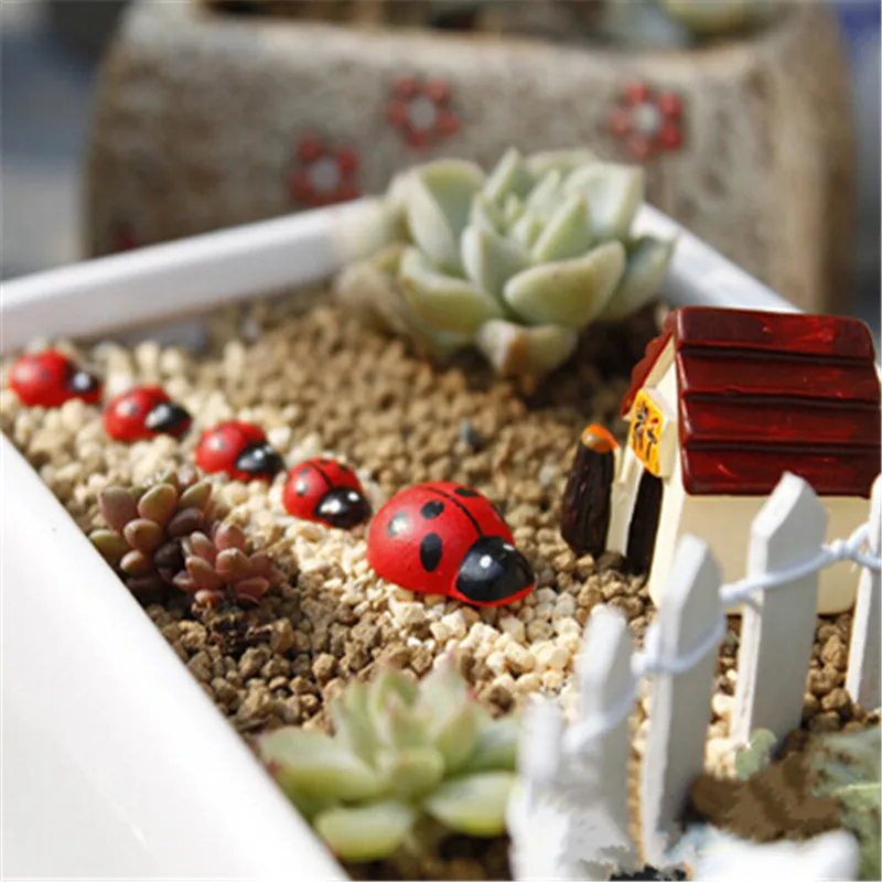 10 шт./упак. модные пейзаж Мини Божья коровка губка самоклеящиеся наклейки мини