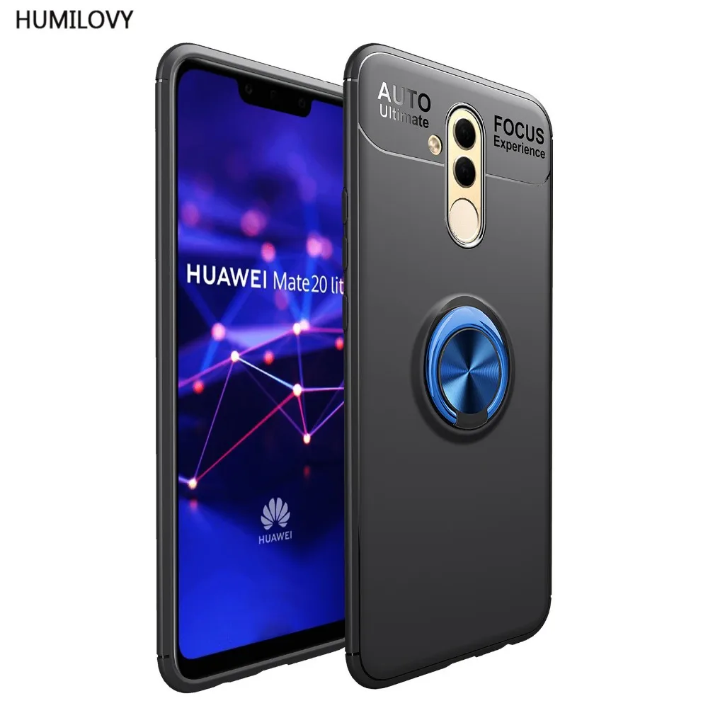 Чехол для Huawei Mate 20 Lite с кольцом на 360 градусов автомобильный Магнитный чехол