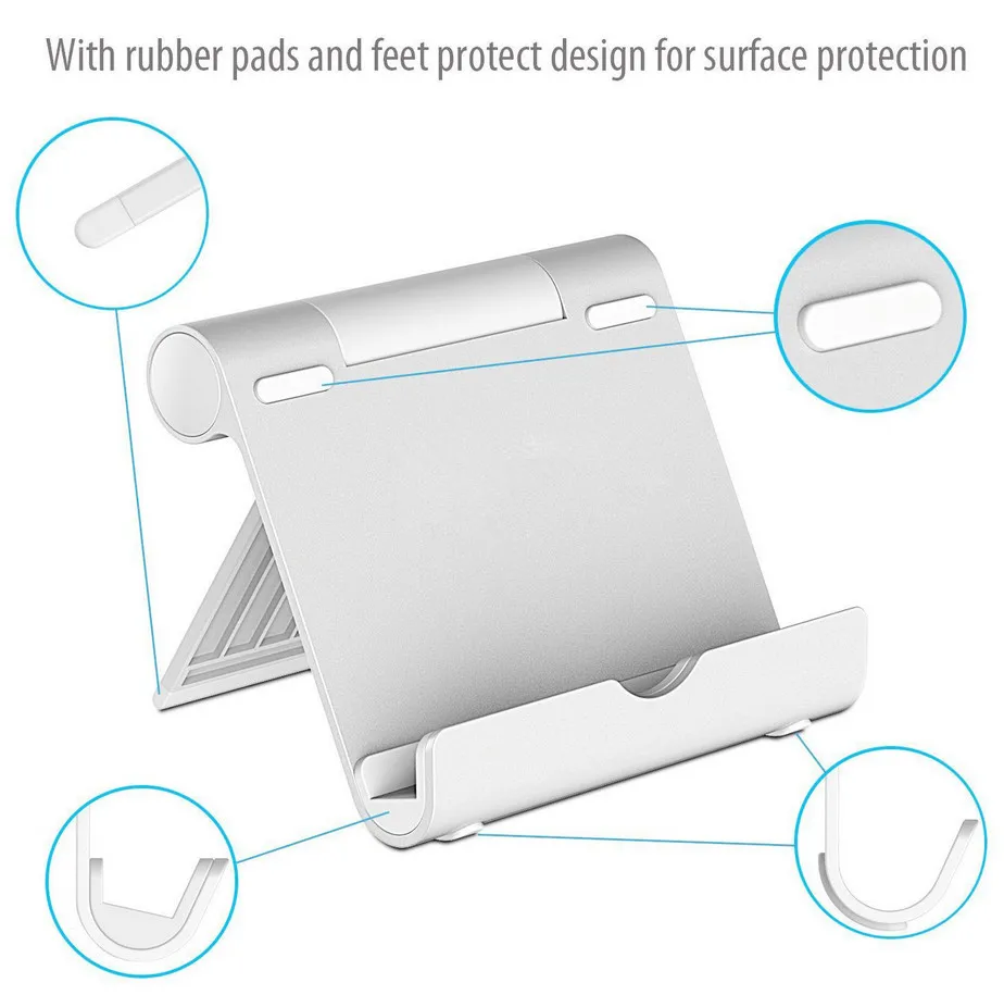 Регулируемый многоугольный портативный мини держатель для планшета из