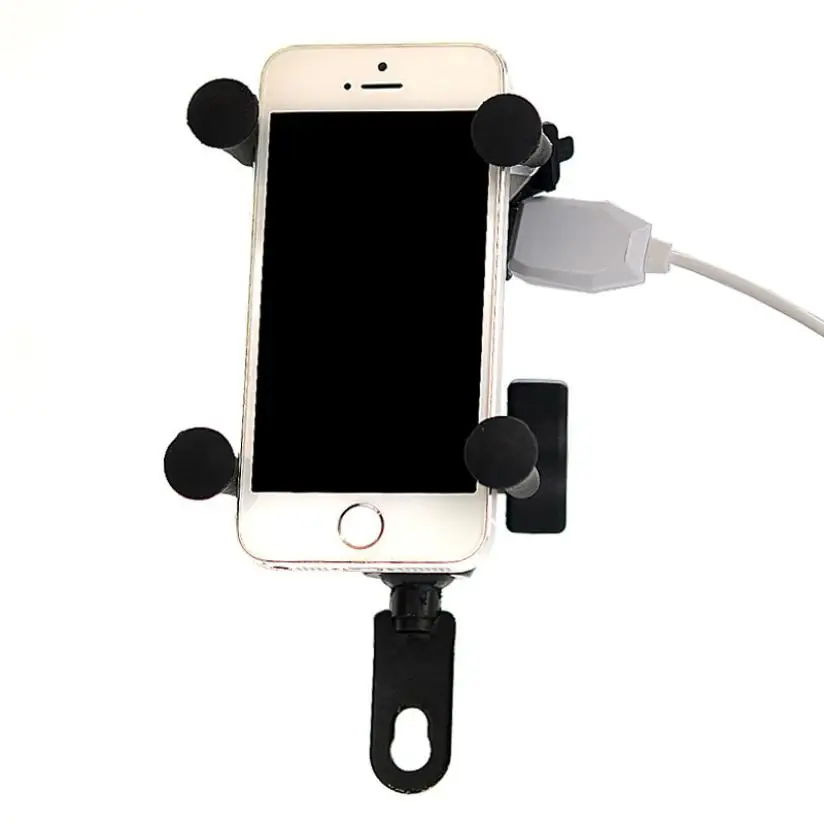Pop Socket Phone Grip Cellphone Charger For Motorcycle x-Phone bracket with USB charge Usb Cable Charging @tw |