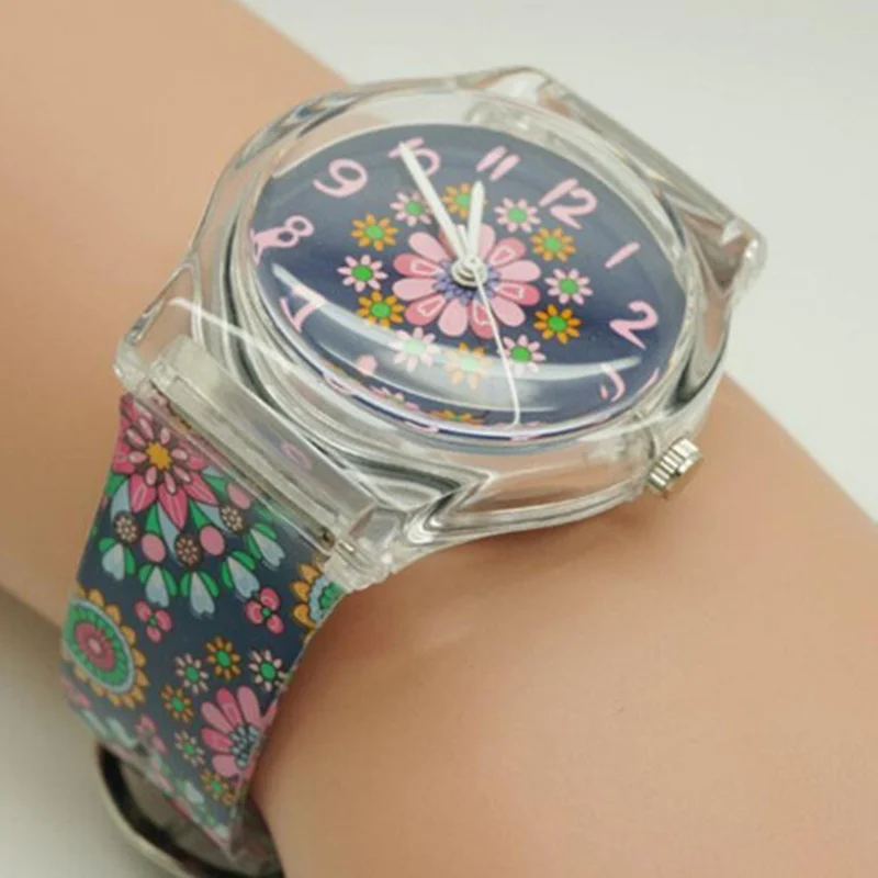 Бренд WILLIS женские водонепроницаемые часы для отдыха с цветочным узором
