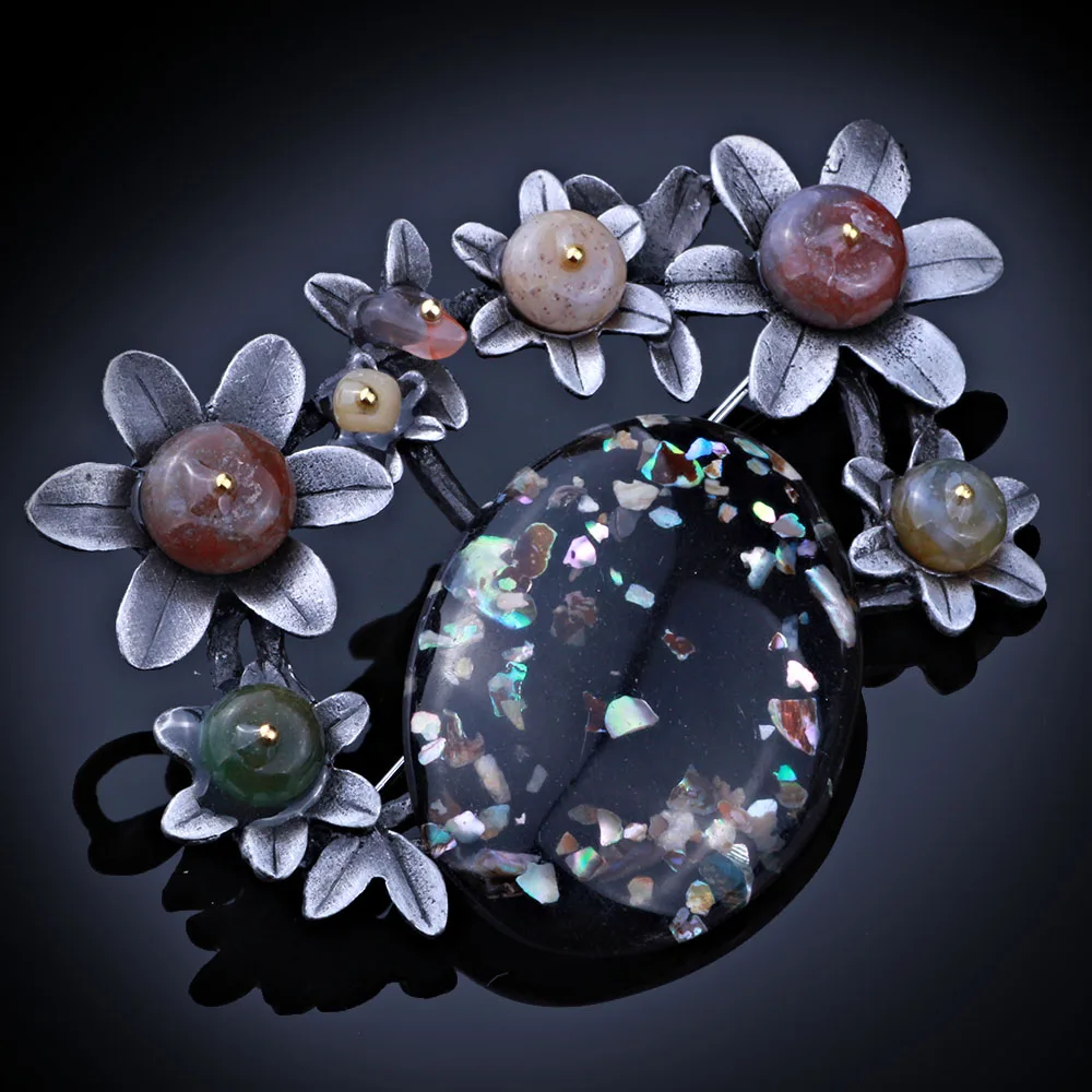 Винтажные броши и булавки ручной работы из натуральной кожи большая брошь для