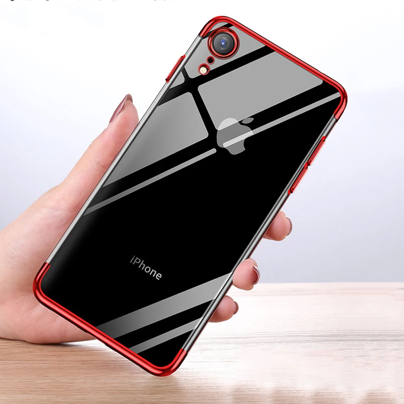 Прозрачный чехол для iphone X XS 10 XR MAX 6 6s 7 8 Plus роскошный мужской тонкий прозрачный