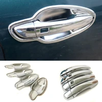 high quality abs chrome side door handle cover trim with smart keyhole for peugeot 5008 2017