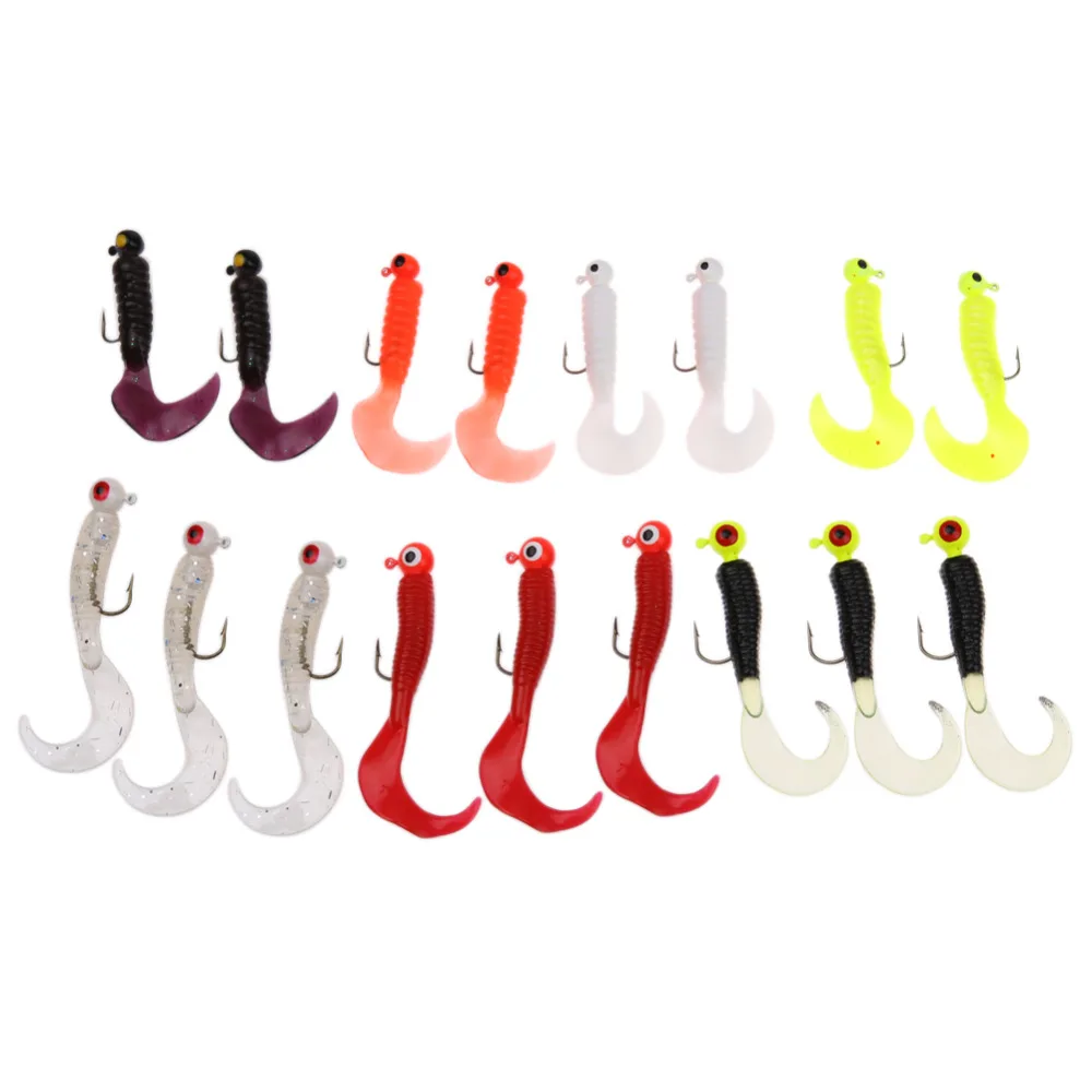 17 шт./компл. для рыбалки, мягкие блесны на удочку Lead Jig Head крюк личинка червь приманки рыболовные снасти силиконовые искусственные приманки рыболовные снасти Pesca