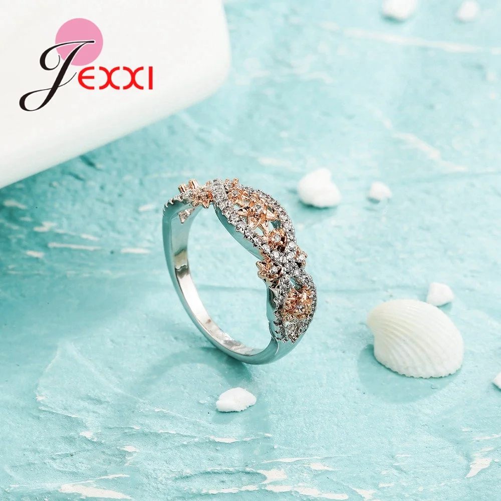 Женское кольцо на палец эксклюзивное из серебра и 925 пробы с кубическим