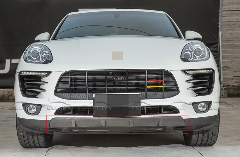 Для Porsche Macan автомобильный Стайлинг OEM Стиль углеродного волокна передний бампер нижний диффузор губы 2013+ up