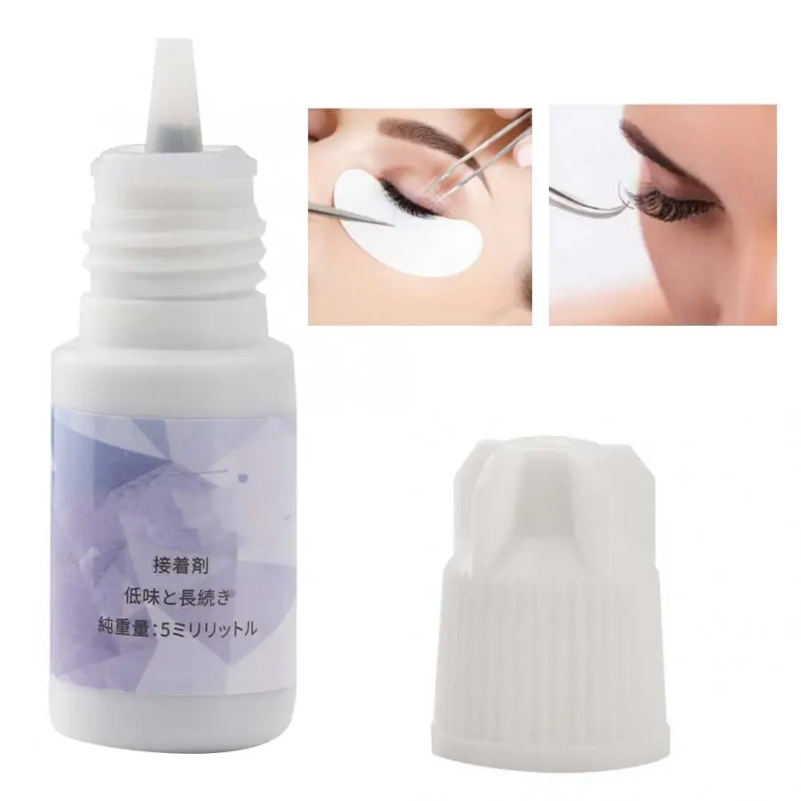 Профессиональный клей для наращивания накладных ресниц стойкий без