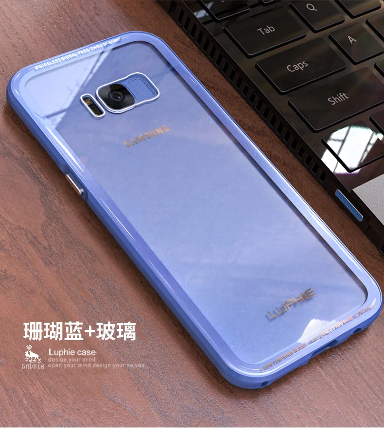 LUPHIE для Samsung Galaxy S8/S8 плюс чехол Роскошный Алюминий металлический чехол-Броня с уровнем твердости 9 H Стекло чехол для Galaxy S8 Plus ударостойкий чехол