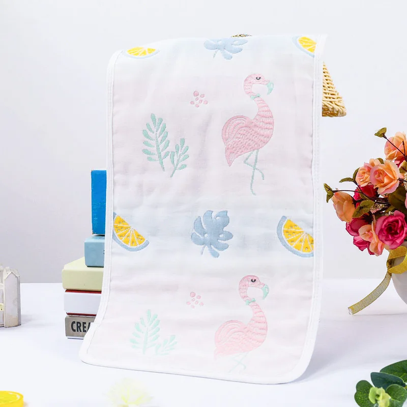 Muslinife хлопок 6 слоев марли Новорожденный ребенок Одеяло Младенческая мультфильм