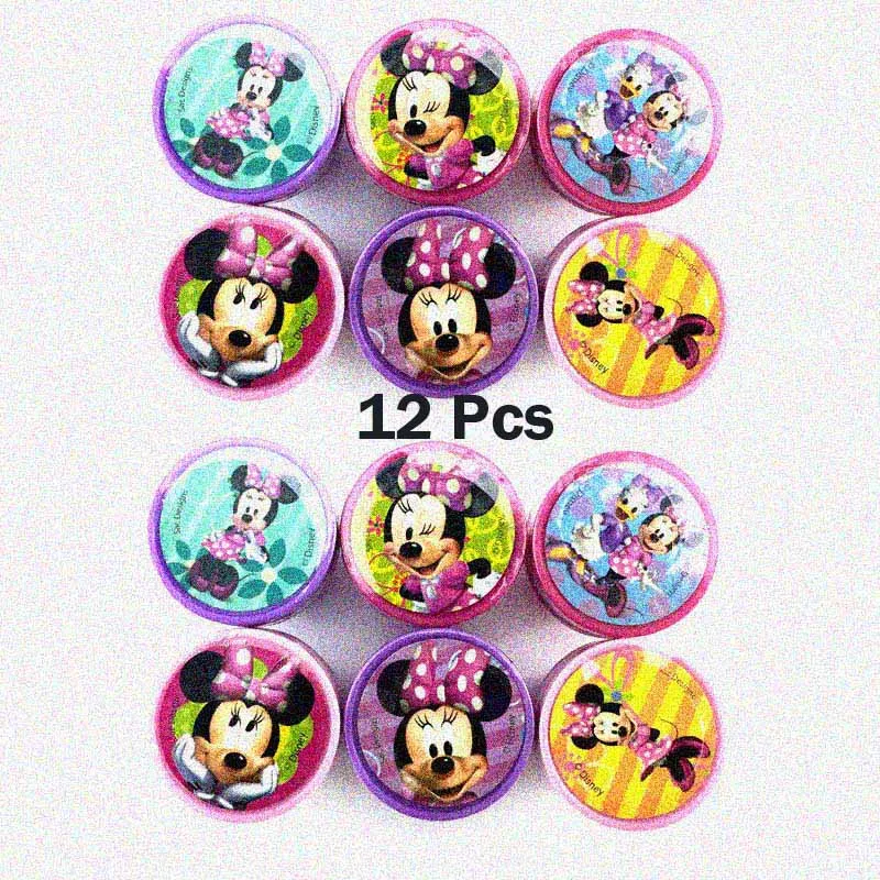 12Pcs Minie 12 шт., печать с чернилами, для детей, подарок на день рождения, для маленьких девочек и мальчиков, вечерние сувениры, школьные подарки, наполнитель pinata, Рождество - Цвет: 12Pcs Minie