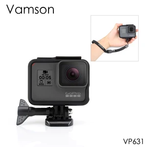 Защитный чехол с рамкой Vamson для Go pro Аксессуары для экшн-камеры Hero7 6 5 черный 7 серебристыйбелый корпус Чехол базовое крепление VP631