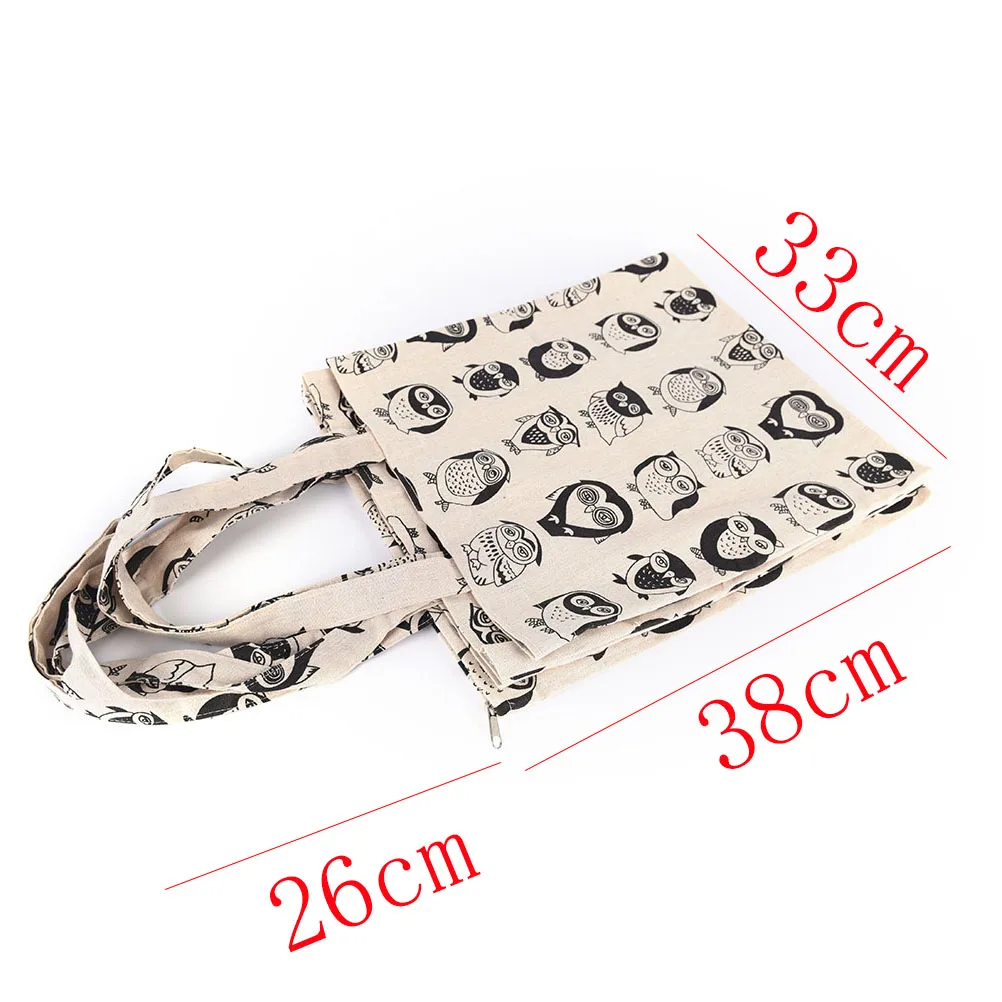 Сумка на плечо с принтом Совы из мультфильма Женская вместительная сумка для