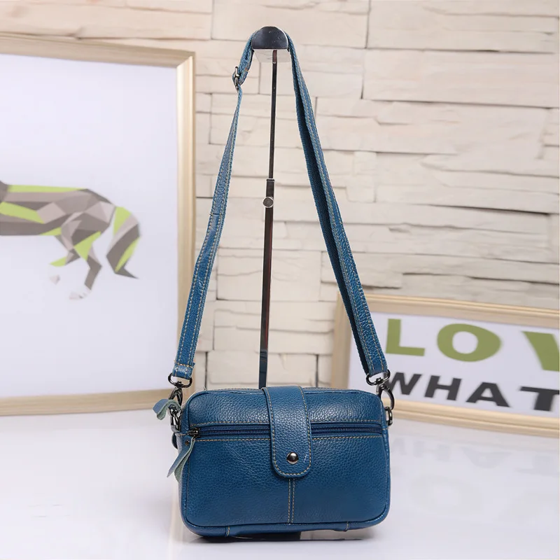 Женская сумка из воловьей кожи маленькая квадратная через плечо женская летняя