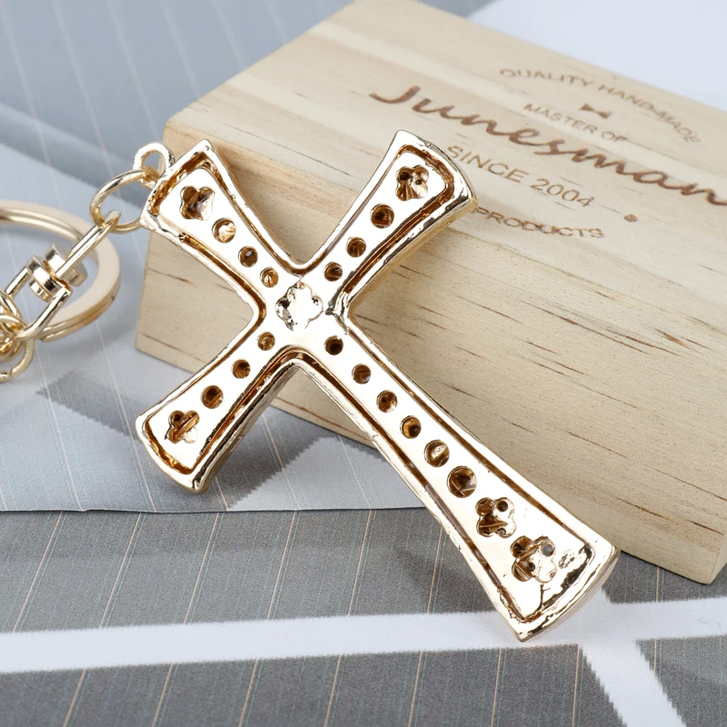 Полный Стразы Египетский брелок в виде Креста для женщин сумки кошелек ювелирный