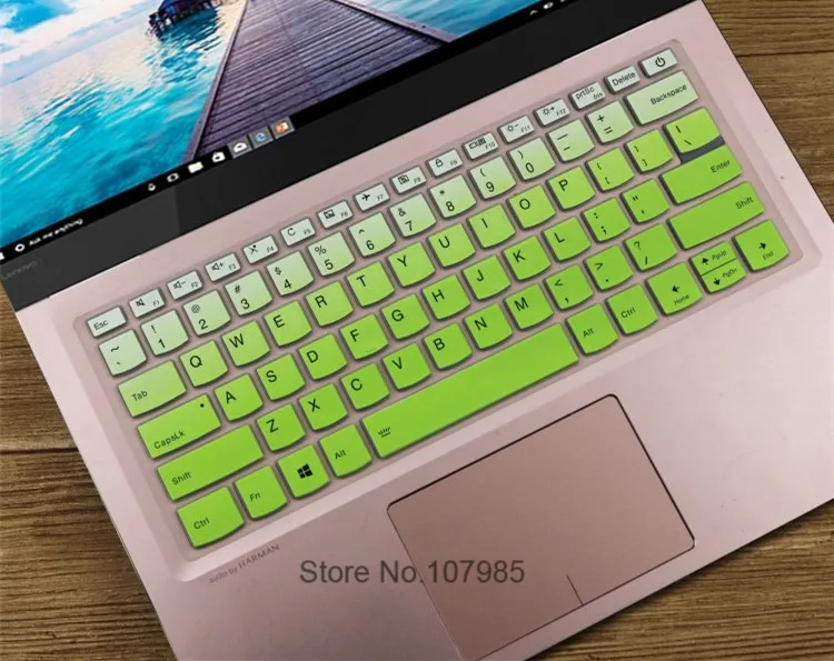 GradualGreen Мягкий силиконовый чехол-клавиатура для lenovo Yoga 530 530s 530-14IKB Yoga 730 730S 530 IdeaPad 330s 530s Miix 630 - Цвет: GradualGreen
