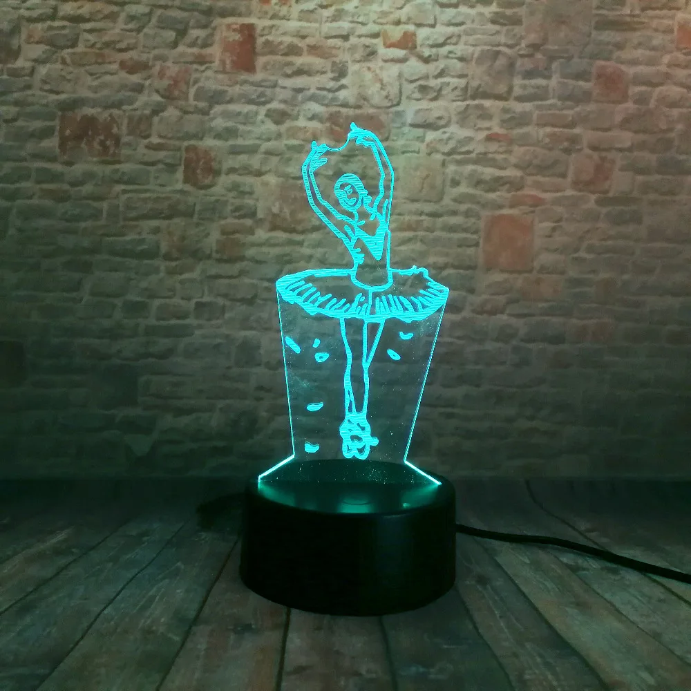 Балетный танцор с лебедем озером 7 цветов|Ночники| |