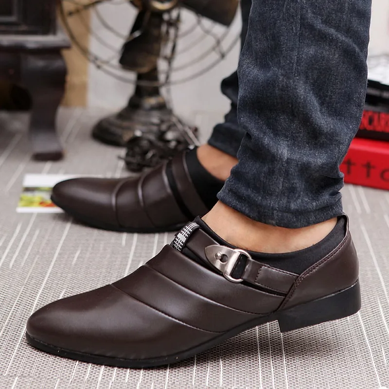 Деловые мужские Формальные туфли черные/белые оксфорды европейские размеры 39-44