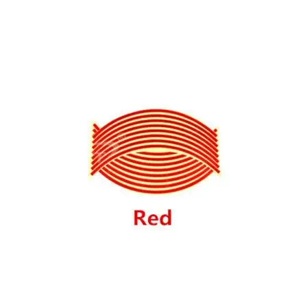Red Наклейки на колеса мотоцикла светоотражающие полосы водонепроницаемый обод полоса лента скутер велосипед украшение шин для Kawasaki Honda Yamaha - Цвет: Red