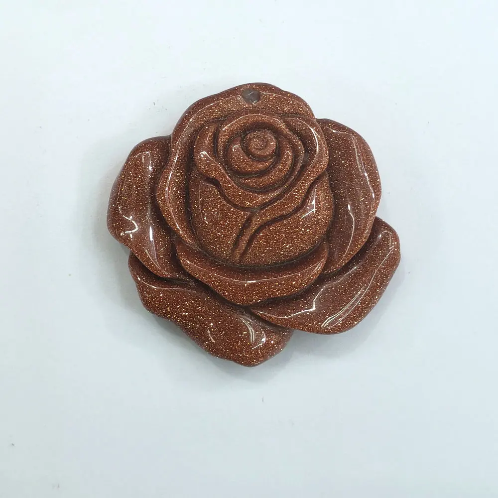 

Hot sale 5pcs/lot new fashion Assorted carved natural stone pendant mixed rose flower charms pendants jewelry