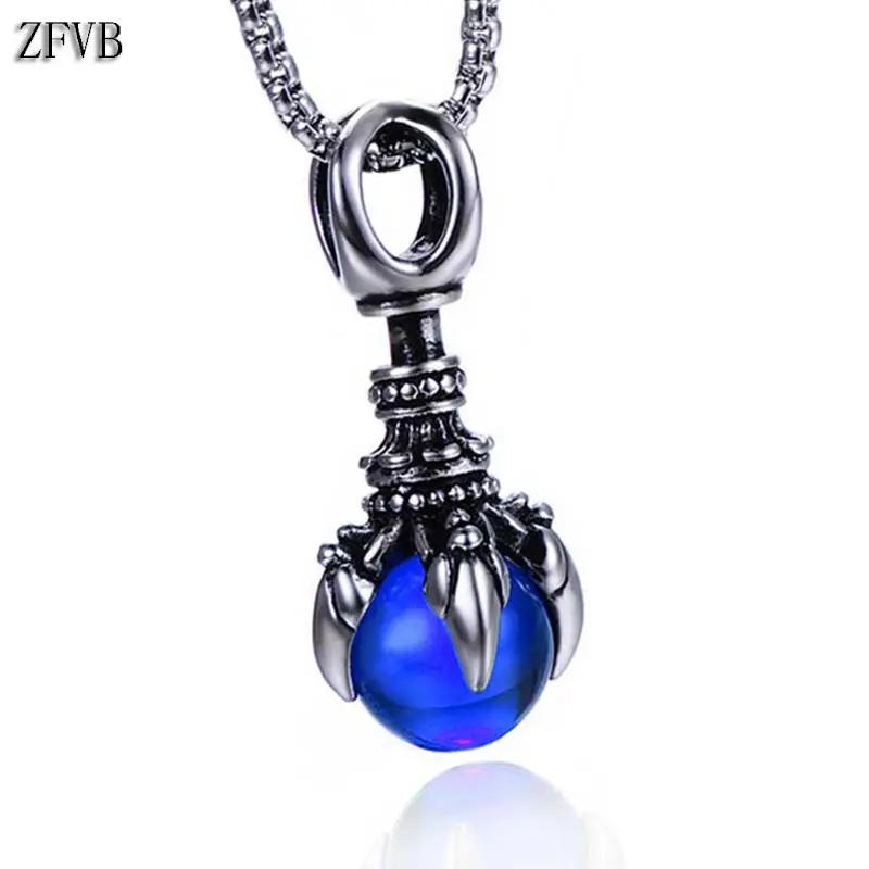 ZFVB Панк когти дракона ожерелья с подвесками для мужчин из нержавеющей стали