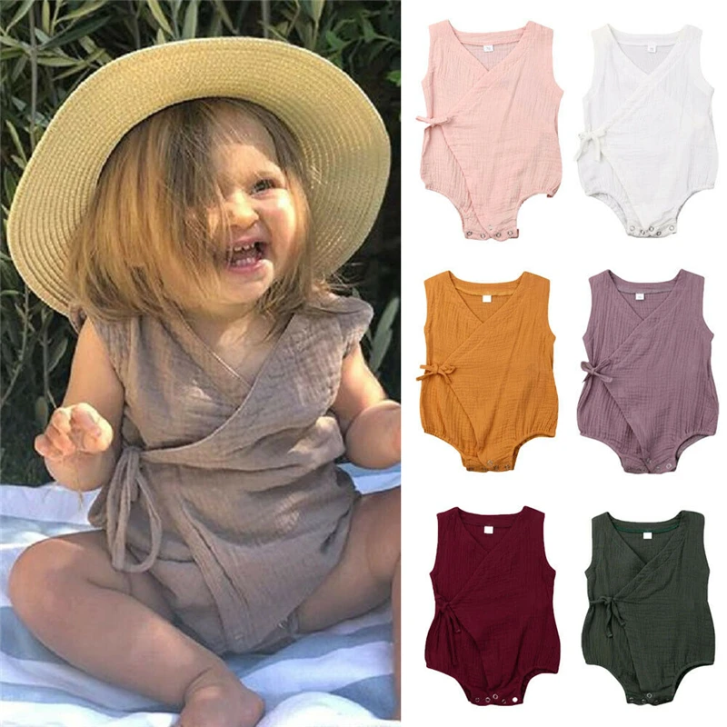 Винтажная одежда для новорожденных девочек хлопковые комбинезоны маленьких