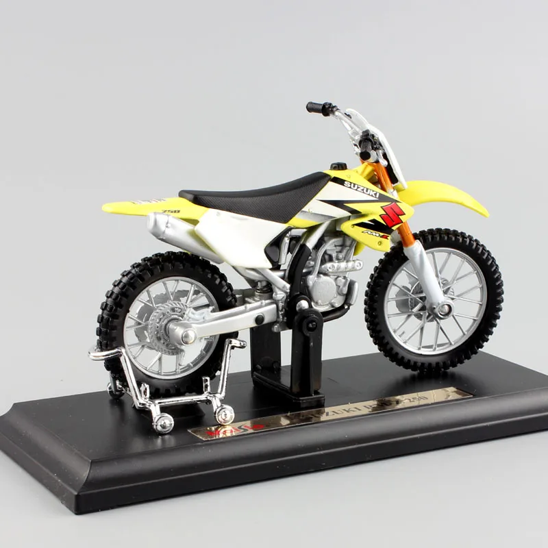 1:18 весы детские мини SUZUKI RM250 RMZ250 металлическая модель мотоцикла dirt bike игрушки гонки эндуро Diecasts и игрушечные транспортные средства мотокросс