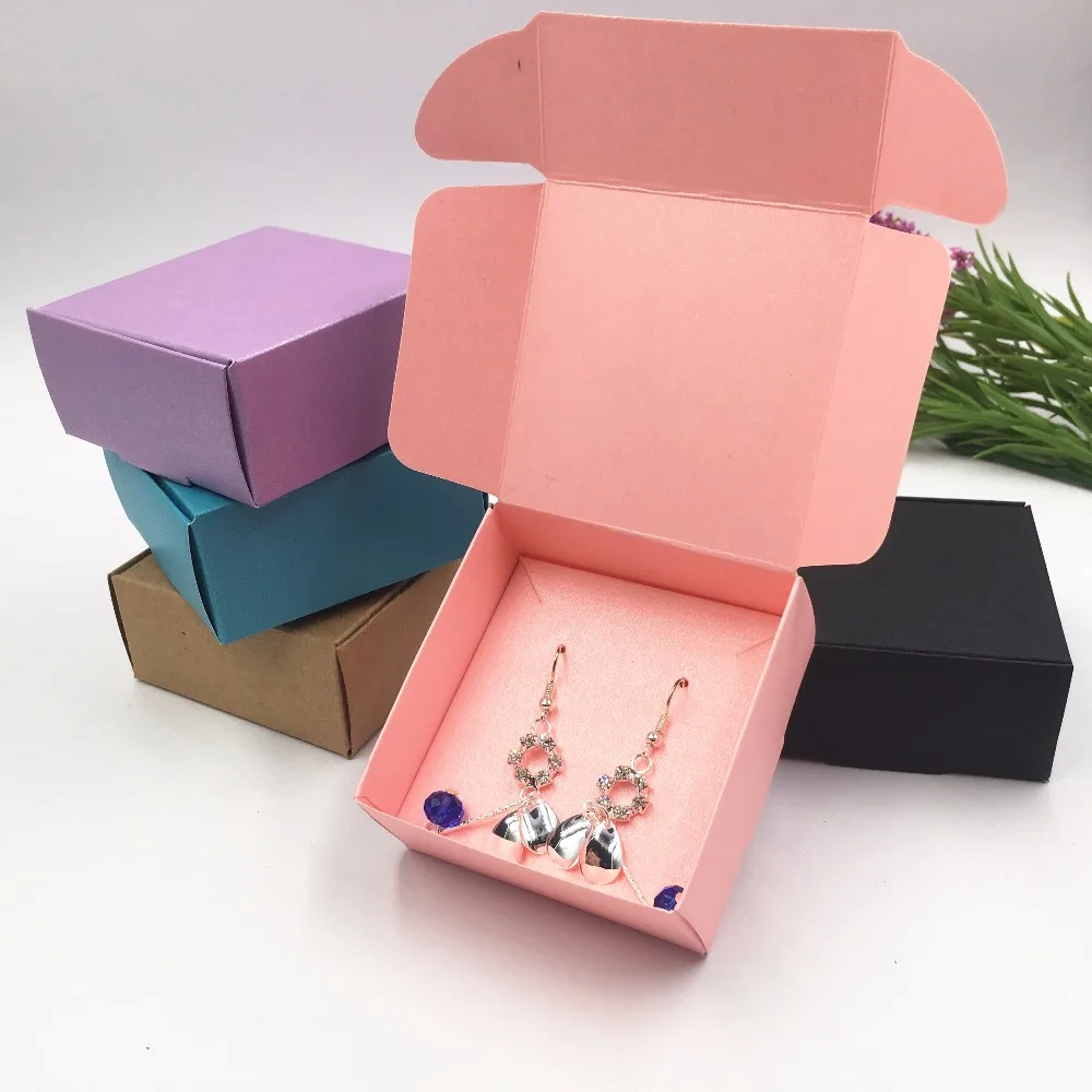 50 комплектов бумажные шкатулки для ювелирных изделий | Украшения и аксессуары