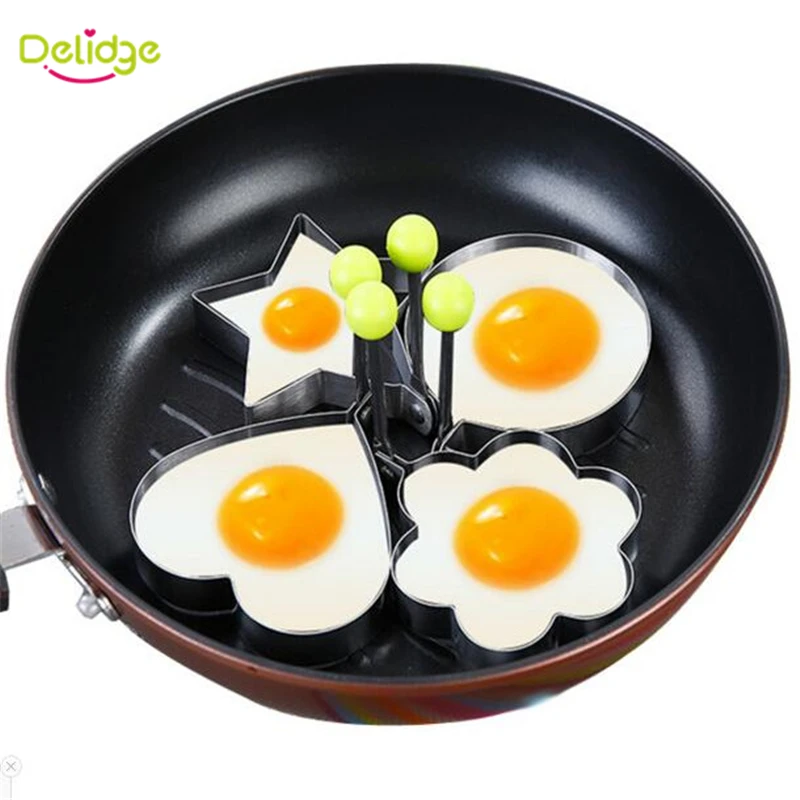 Delidge 1 шт. форма из нержавеющей стали для яиц цветок круглая звезда формы сердца