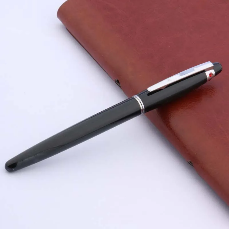 Фонтанная ручка BAOER с серебряной отделкой черный красный цвет|fountain pen|f nibpen fountain pen