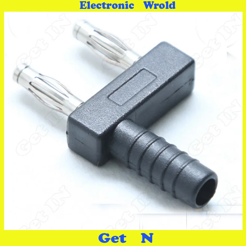 

50pcs 4mm Banana Plug Spacing 14mm Pure Copper Short Circuit Double Row One Female To Two Male Adapter H-2044